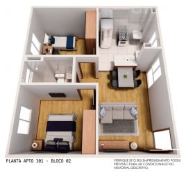 Apartamento com 2 Quartos à Venda, 50 m² em Pitimbu - Natal
