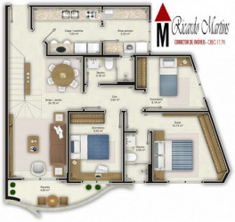 Apartamento com 3 Quartos à Venda, 135 m² em Centro - Criciúma