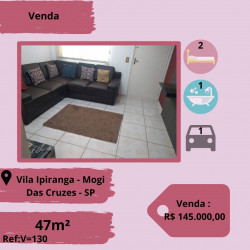 Apartamento com 2 Quartos à Venda, 47 m² em Alto Ipiranga - Mogi das Cruzes