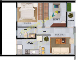 Casa de Condomínio com 2 Quartos à Venda, 47 m² em Nova Esperança - Parnamirim