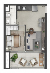 Apartamento com 2 Quartos à Venda, 68 m² em Santo Amaro - São Paulo