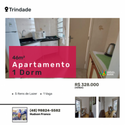 Apartamento com 1 Quarto à Venda, 46 m² em Trindade - Florianópolis