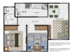 Apartamento com 2 Quartos à Venda, 41 m² em Santa Cruz - Rio De Janeiro