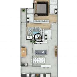 Apartamento com 2 Quartos à Venda, 84 m² em Canto do Forte - Praia Grande