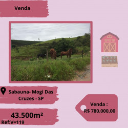 Terreno à Venda, 43.500 m² em Vila Andrade - Mogi das Cruzes