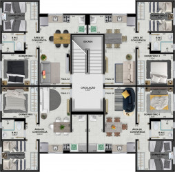 Apartamento com 2 Quartos à Venda, 46 m² em São Defende - Criciúma