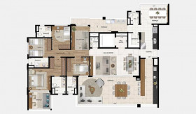 Apartamento com 4 Quartos à Venda, 213 m² em Santo Amaro - São Paulo