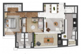 Apartamento com 2 Quartos à Venda, 93 m² em Sítio Tamboré Alphaville - Barueri