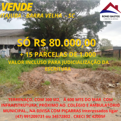 Terreno à Venda, 300 m² em itajuba  - Barra Velha