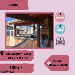 Apartamento com 3 Quartos à Venda, 130 m² em Vila Mogilar - Mogi das Cruzes
