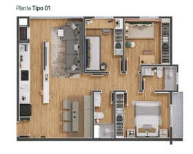 Apartamento com 3 Quartos à Venda, 74 m² em Glória - Joinville