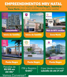 Apartamento com 2 Quartos à Venda, 50 m² em Ponta Negra - Natal