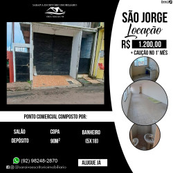 Imóvel Comercial para Alugar, 90 m² em São Jorge - Manaus