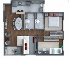 Apartamento com 3 Quartos à Venda, 58 m² em Campininha - São Paulo