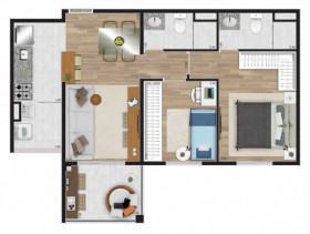 Apartamento com 2 Quartos à Venda, 48 m² em Vila Clementino - São Paulo