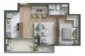 Apartamento com 2 Quartos à Venda, 50 m² em Vila Firmiano Pinto - São Paulo