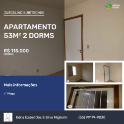 Apartamento com 2 Quartos à Venda, 53 m² em Juscelino Kubitschek - Santa Maria