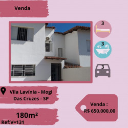 Casa com 3 Quartos à Venda, 180 m² em Vila Lavínia - Mogi das Cruzes