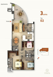 Apartamento com 3 Quartos à Venda, 132 m² em Centro - Criciúma