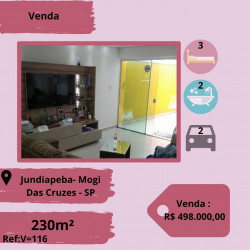 Sobrado com 3 Quartos à Venda, 230 m² em Jundiapeba - Mogi das Cruzes