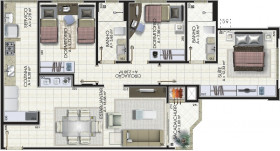 Apartamento com 3 Quartos à Venda, 114 m² em Michel - Criciúma