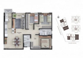 Apartamento com 3 Quartos à Venda, 79 m² em Rio Maina - Criciúma