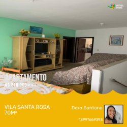 Apartamento com 2 Quartos à Venda, 70 m² em Vila Santa Rosa - Guarujá